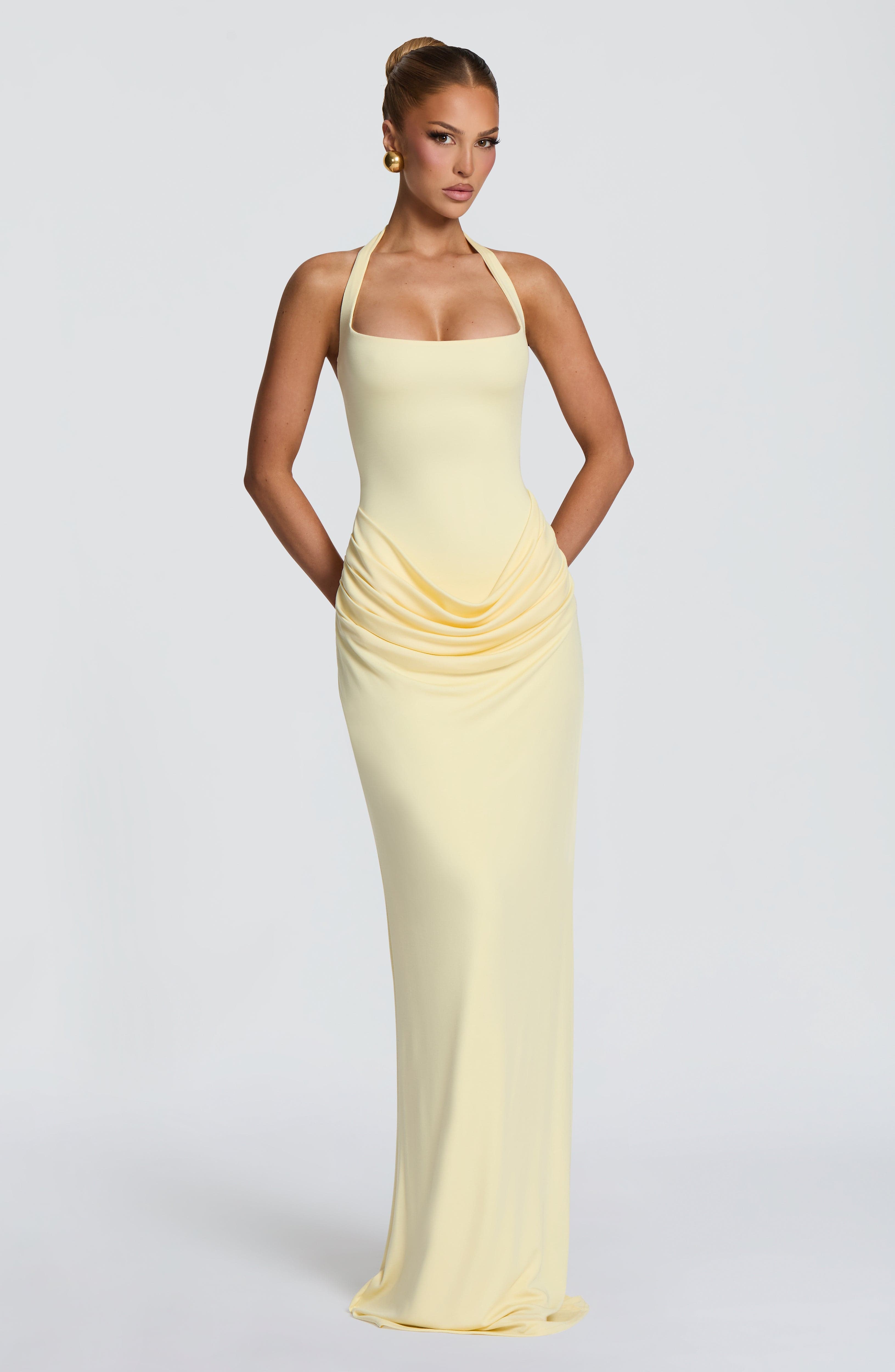 Maxi Dress Halter - فستان ماكسي نسائي أنيق برقبة هالتر