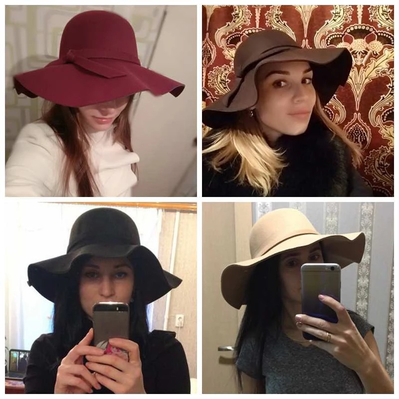 قبعة نسائية بيضاء على شكل قبة  - مراجعة Hat Floppy Wide وسعره