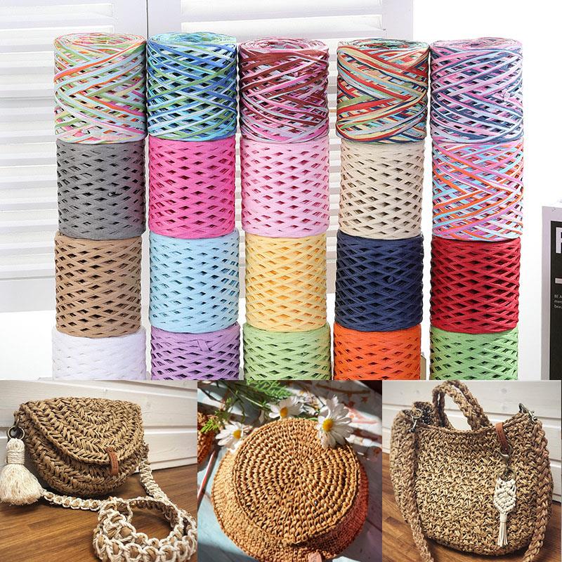 حبل ورق رافيا بطول 200 متر، خي - مراجعة Crochet Bag Raffia وسعره