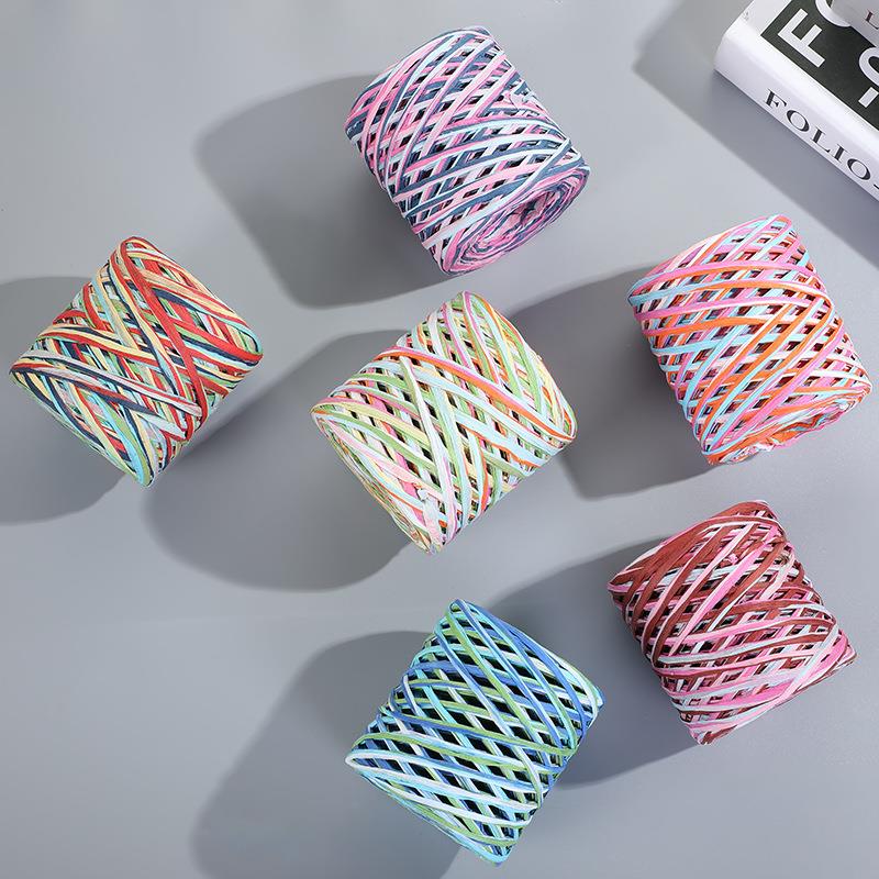حبل ورق رافيا بطول 200 متر، خي - مراجعة Crochet Bag Raffia وسعره