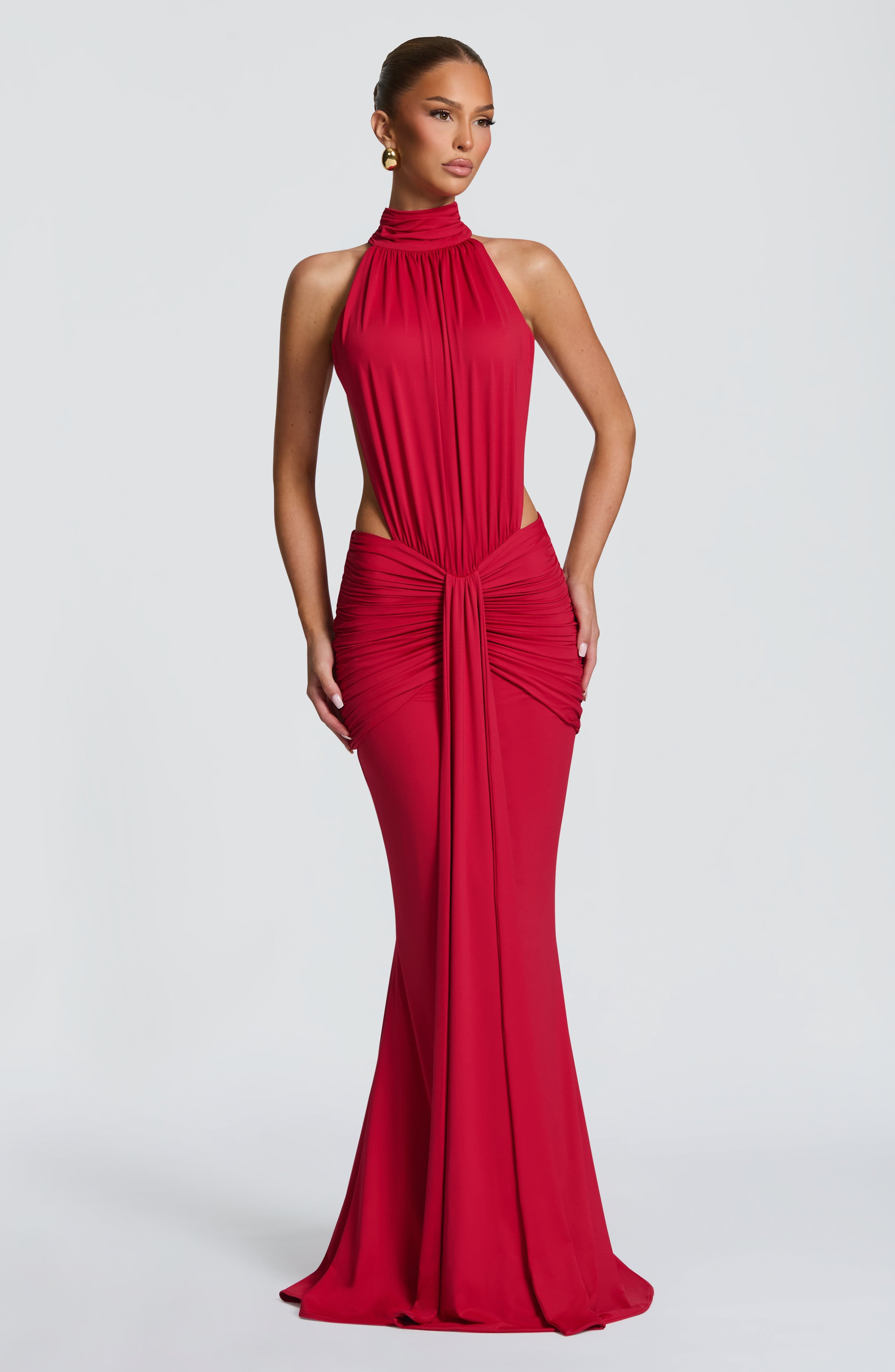 فستان ماكسي طويل بتصميم حورية  - مراجعة Maxi Dress Halter وسعره