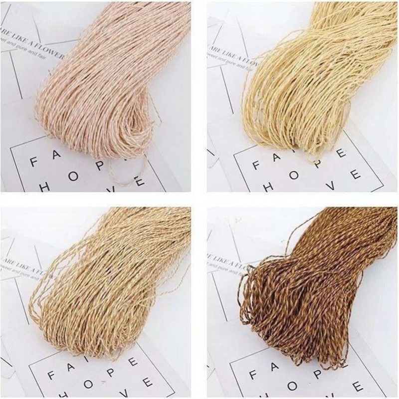 200 جرام 2 رقائق غزل الرافية ا - مراجعة Crochet Bag Raffia وسعره