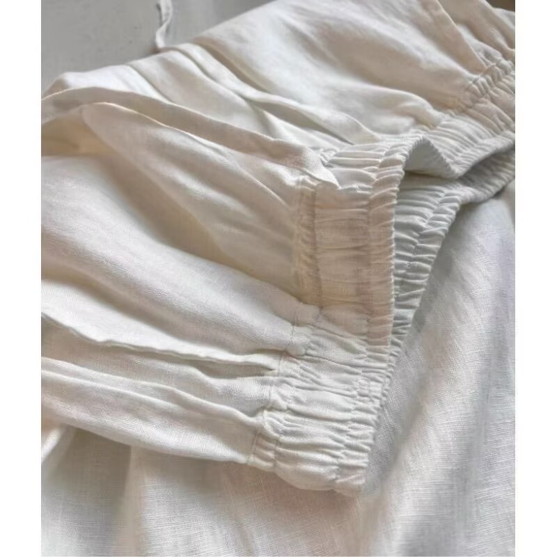 طقم بنطلون واسع الساق وقميص من - مراجعة Linen Pant Wide وسعره