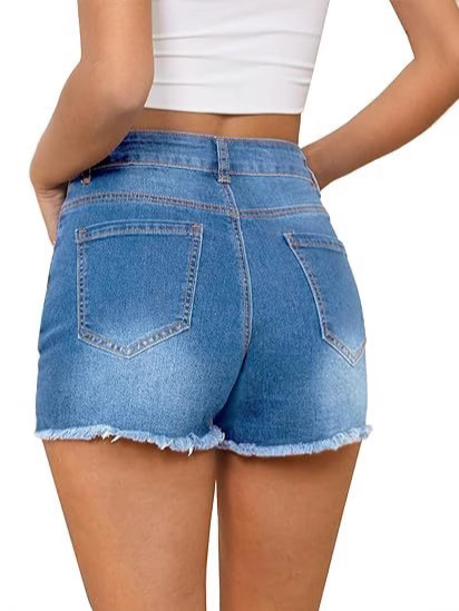 شورت جينز كاجوال بتصميم عتيق ب - مراجعة Shorts Denim Frayed وسعره