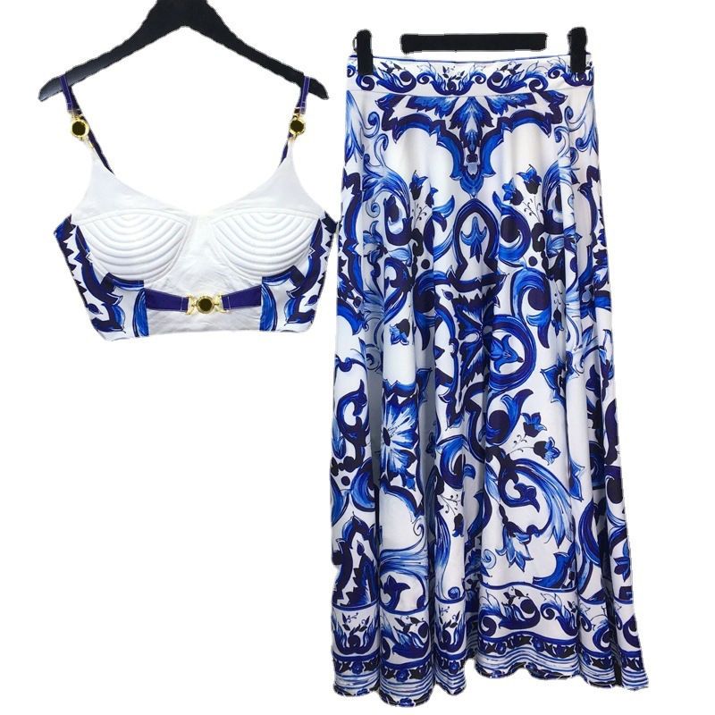 طقم صيفي من البورسلين الأزرق و - مراجعة Romper Floral Print وسعره