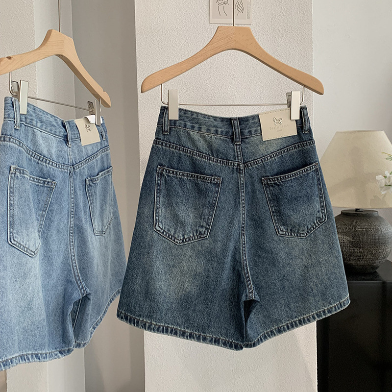 شورت جينز نسائي بتصميم عتيق مس - مراجعة Shorts Denim Frayed وسعره