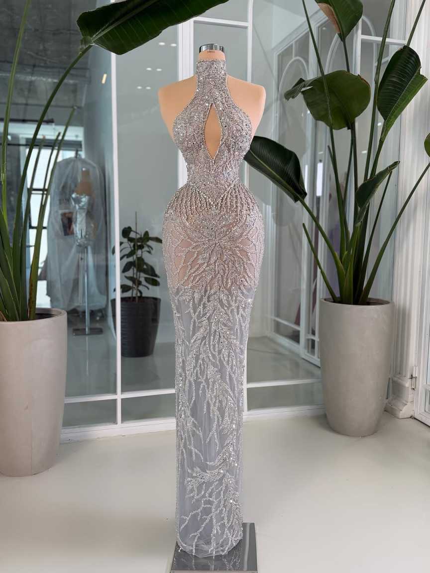 فساتين سهرة أنيقة بياقة رسن وف - مراجعة Maxi Dress Halter وسعره